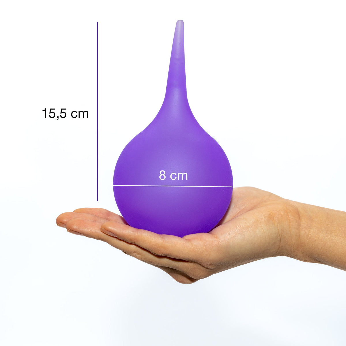 Ohrenreiniger 200 ml in der Hand, 15,5 cm hoch und 8 cm breit
